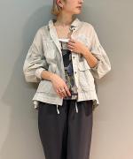 コットンラミースラブローン　シャツジャケット